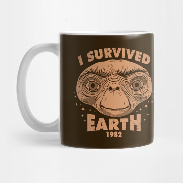 I Survived Earth Funny 80's Alien Movie Meme by BoggsNicolas